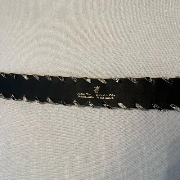 CAbi Serpent Belt with Gold Double Ring Buckle - Picture 4 of 5